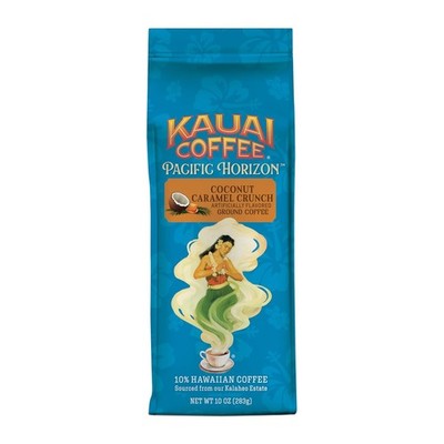 Kauai Coffee Coconut Caramel Crunch Medium Roast Ground, 10% Hawaiian, No Bitter