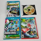 Nintendo Wii U 4 Game Lot Mario Kart 8 New Super Mario Bros U Yoshi Woolly World