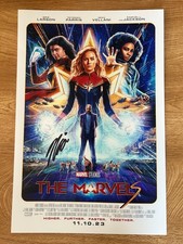 * NIA DACOSTA * signed 12x18 poster * THE MARVELS * COA *