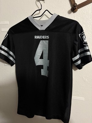 NFL Team Apparel Oakland Raiders Derek Carr #4 Boys L (10-12) Black Jersey