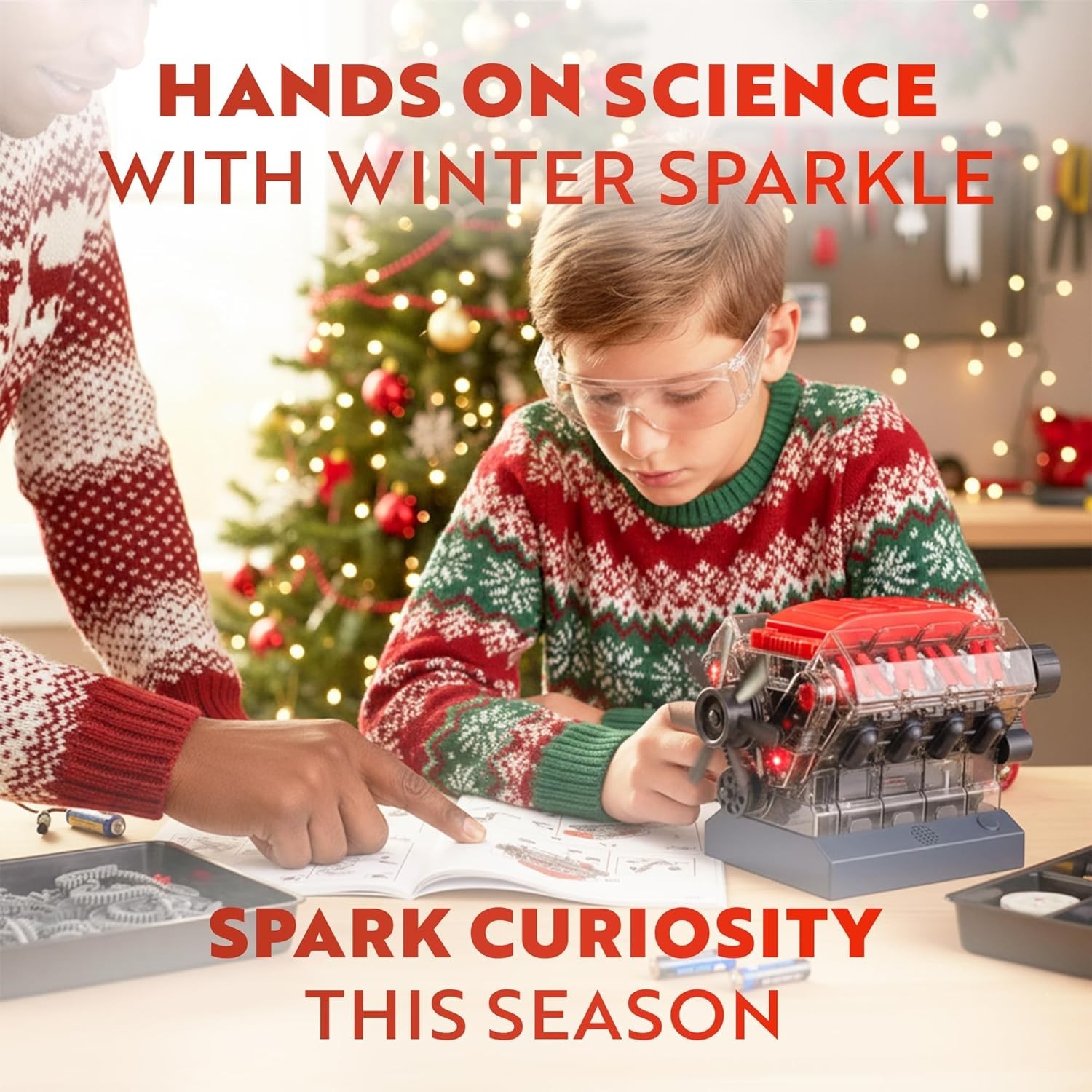 V8 Combustion Engine Model Kit That Runs - Build Your Own STEM Mini V8 Model ...