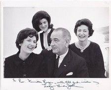 Lady Bird Johnson Signed and Inscribed Family Photograph