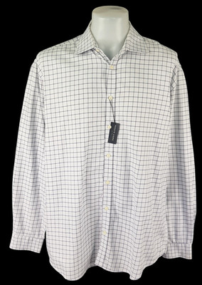 PRONTO UOMO ITALY Herren blau LUXUS L/S ABENDHEMD - 2XLT - 56'' - UVP £89