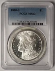 1880 S MORGAN Silver Dollar **PCGS MS63** FREE SHIPPING! G2077