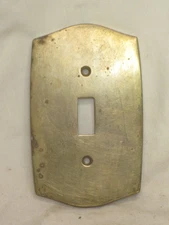 vintage solid brass light switch cover plate single toggle hardware