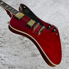 Firebird Electric Guitar Transparent Red Color ABR-1 Bridge Golden Hardware