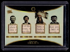 2025 PIECES OF THE PAST QUAD RELIC JESSE JAMES/WYATT EARP/CRAZY HORSE/DOC