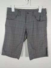 Club Ride Shorts Womens Small Gray Plaid Ride Daily Cycling Mountain Bike