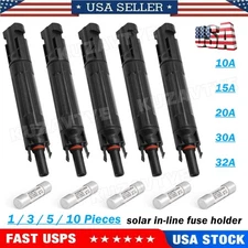 1~10PCS Fuses Holder Built in10A 15A 20A 30A 32A in-line Fuse Solar PV Connector