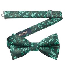 Bow Ties for Men Pretied Bowties Classic Formal Business Bow B10-green/ Floral
