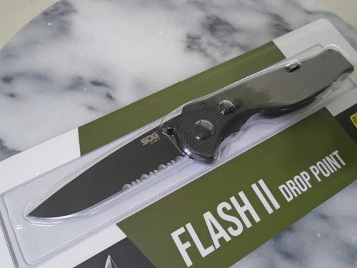 SOG Flash II Assisted Open Pocket Knife Arc Lock Folder Aus-8 TFSA-98-42-102 New image 6
