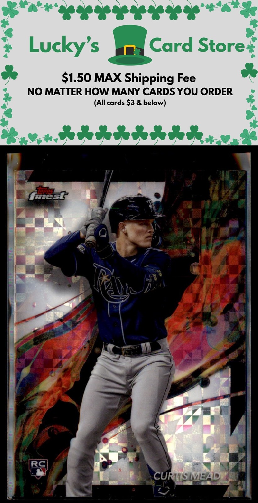 2024 Topps Finest #78 Curtis Mead Common Refractor Rookie