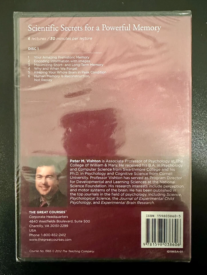 The Great Courses: Scientific Secrets for a Powerful Memory (DVD) *NEW/SEALED* - Image 2 of 4