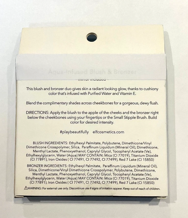 COMPRA 1, OBTÉN 1 CON 20% DE DESCUENTO (añade 2) E.L.F. Rubor y bronceador con infusión de agua Aqua Beauty Foto 2 de 2