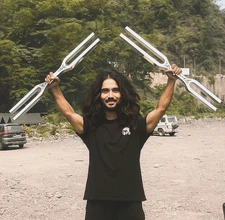 GIANT TUNING FORK BIG FREQUENCIES (CHAKRA) D288hz - Sacral/ A 432 - THIRD EYE