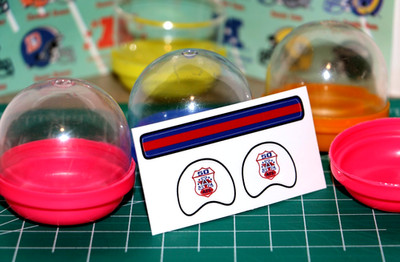 Vintage AFL 50-Year Anniversary Vending Decals for Mini Football Gumball Helmets