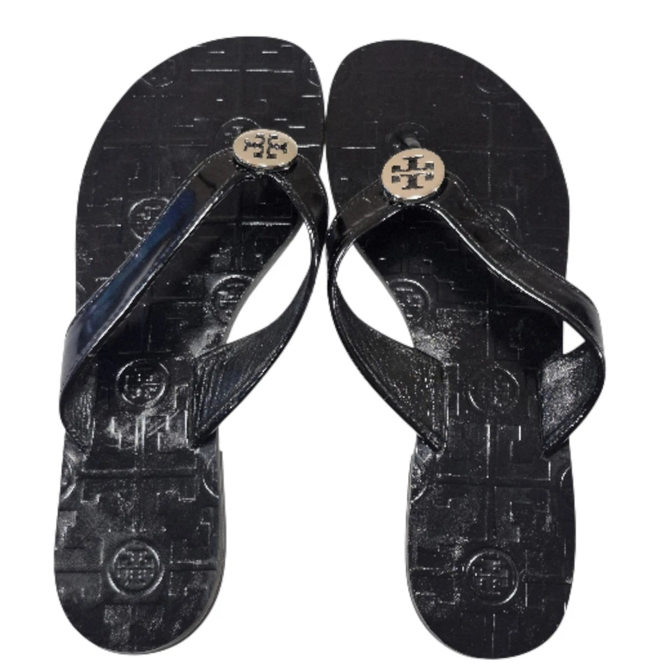 Sandalias TORY BURCH 5 M* THORA charol negro chanclas sandalias tanga Foto 2 de 4