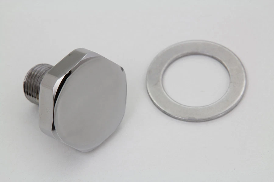 Tapón de tubo plano cromado para horquilla para Harley Davidson Foto 3 de 4