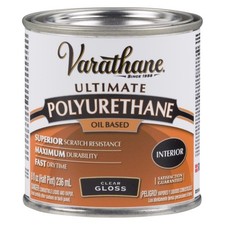 Varathane 242175H Clear Gloss Oil-Based Polyurethane Finish 1/2 pt. Pack of 4 