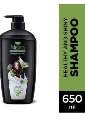 NISHA HEALTHY & SHINY SHAMPOO MIT AVACADOÖL UND BRAHMI 650ml X1