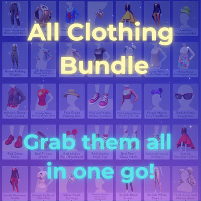 Disney Dreamlight Valley - Premium Clothing Collection Complete Bundle