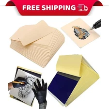 20pc Combo Kit 15PCS Tattoo Transfer Trace Paper & 5 Tattoo Practice Fake Skin
