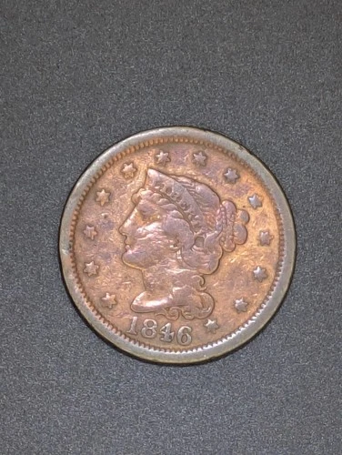 Photo of a 1846-P Large Cent from an eBay listing that sold on Jul 20, 2026