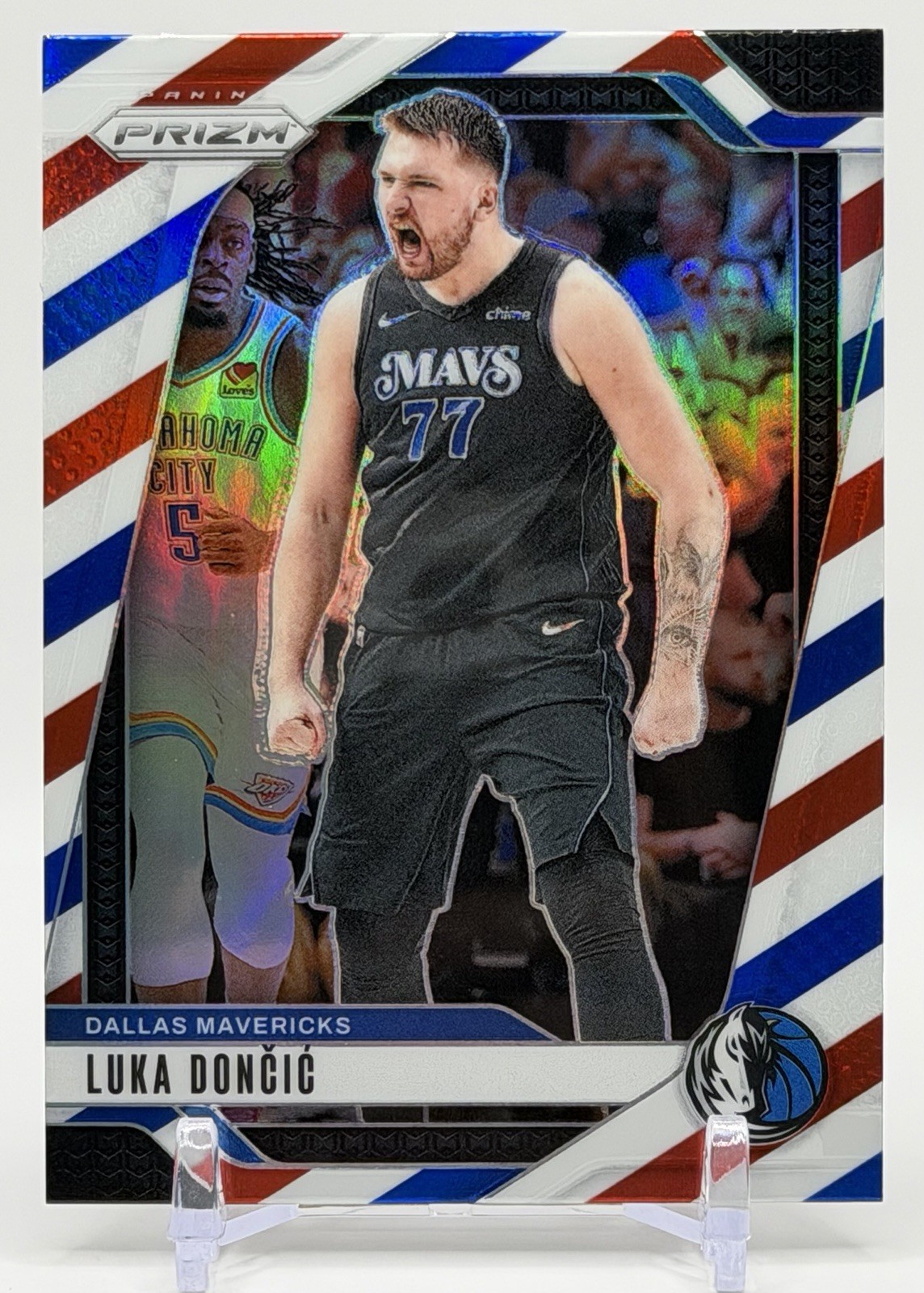 Luka Doncic 2024-25 Panini Prizm #89 Red White Blue Prizm