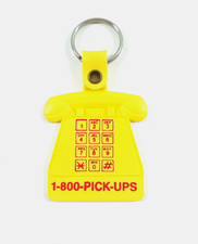 Vintage UPS 1-800 Pick United Parcel Service Yellow Telephone Plastic Keychain
