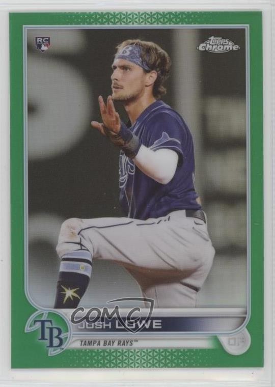 2022 Topps Chrome Green Refractor 53/99 Josh Lowe #83 0fp5