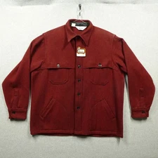 Vintage Woolrich Jacket Mens XL Red Mackinaw Twill Made In USA Style 103 NWT