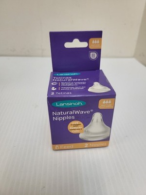 Lansinoh Naturalwave Infant Fast Flow Nipples (Set of 2) - Feed 