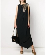 NWT. $4300 GUCCI Equin-Leaf Aymmetric Evening Dress Sz S