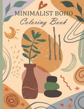 Image of Minimalist Modern Art Coloring Book for Teens & Adults Boho Decor Relaxation ...