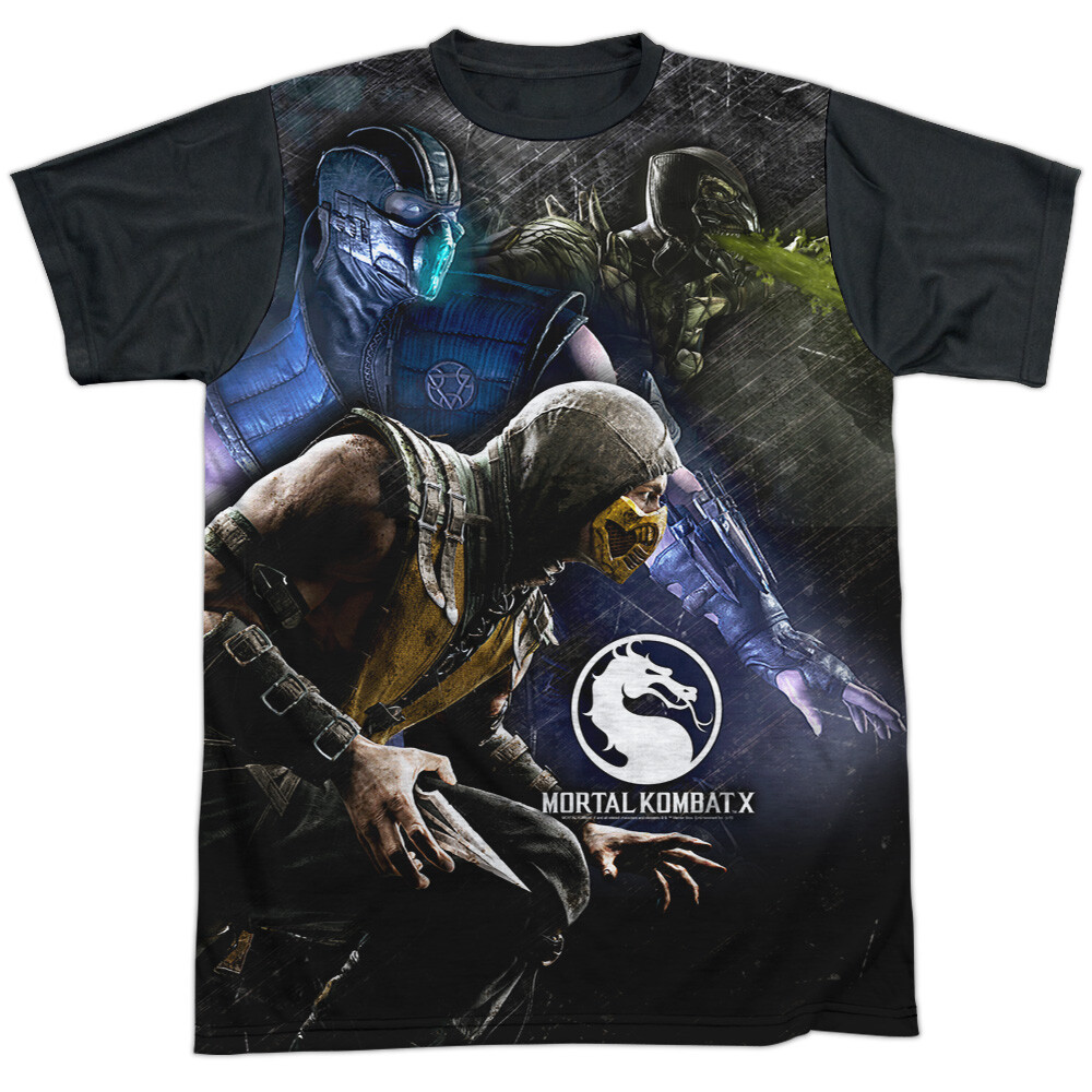 Mortal Kombat X Three Of A Kind Adult Costume T Shirt (Black Back), S-3XL