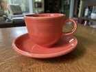 Fiesta cup & saucer set - unused - Persimmon orange / coral  - RETIRED 2008 — photo 1