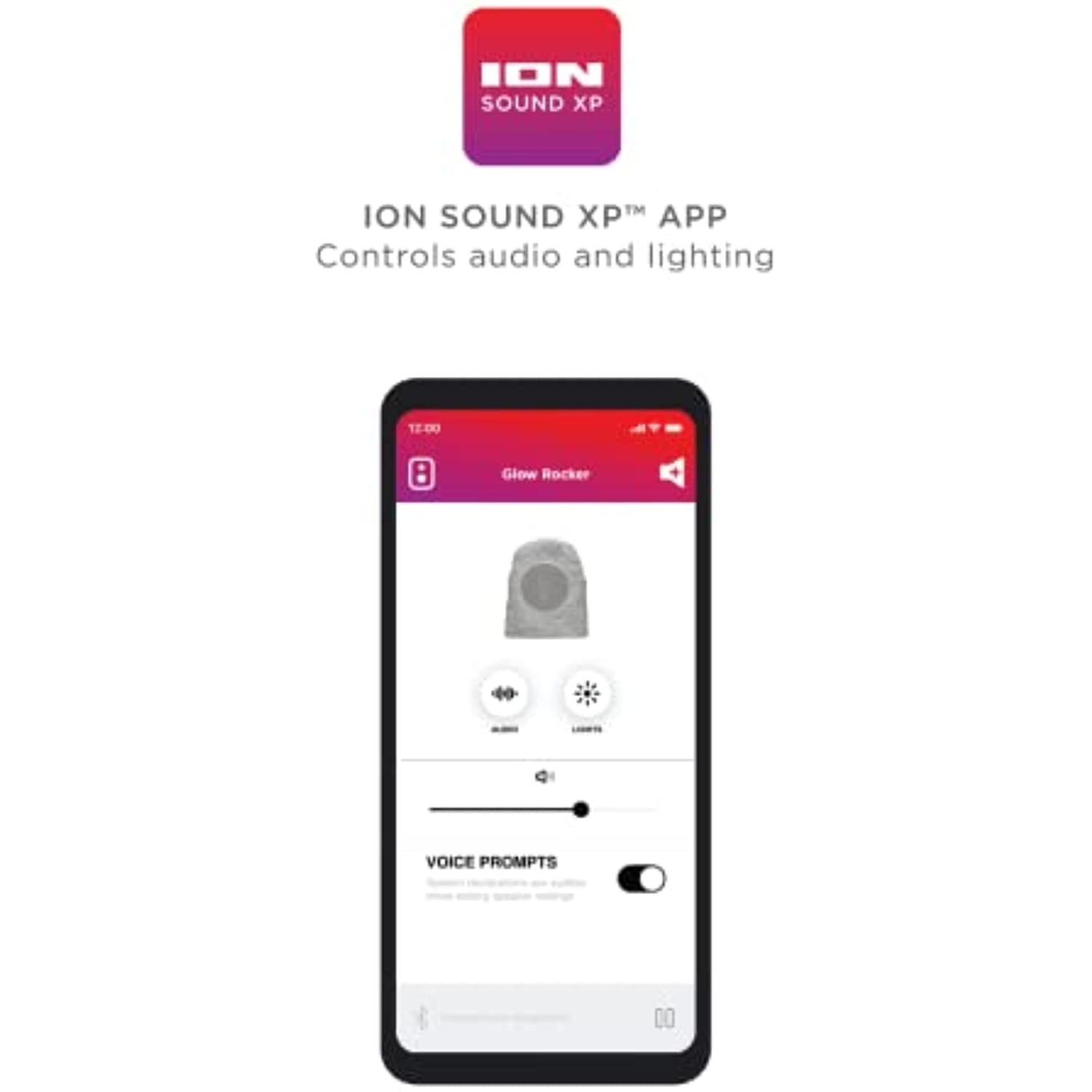 ION Audio Glow Rocker&trade;️ Pair &ndash; Rechargeable Outdoor Bluetooth&reg;️-Enabled Speakers