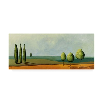, 14x32 Green Tuscan Paint Landscape 3 by Pablo Esteban