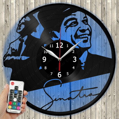 LED Clock Frank Sinatra LED Light Vinyl Record Wall Clock LED Wall Clock 2298 - Afbeelding 1 van 12