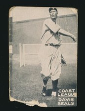 1931 Zeenut (PCL) -CURT DAVIS (San Francisco Seals) MLB Career WAR 39.0