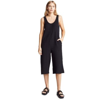 Tavik + Swimwear Bryony Cotton Gauze Jumpsuit Black Size M