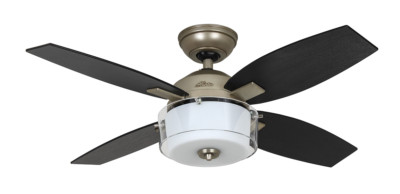 Kleiner Deckenventilator mit Licht Hunter Central Park Zinn Lüfter mit 3 Stufen