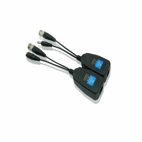 RJ45 BNC CAT5 TELECAMERA CCTV VIDEO BALUN DC JACK SPINA TVI HIKVISION SWANN COASSIALE - Foto 11 di 12