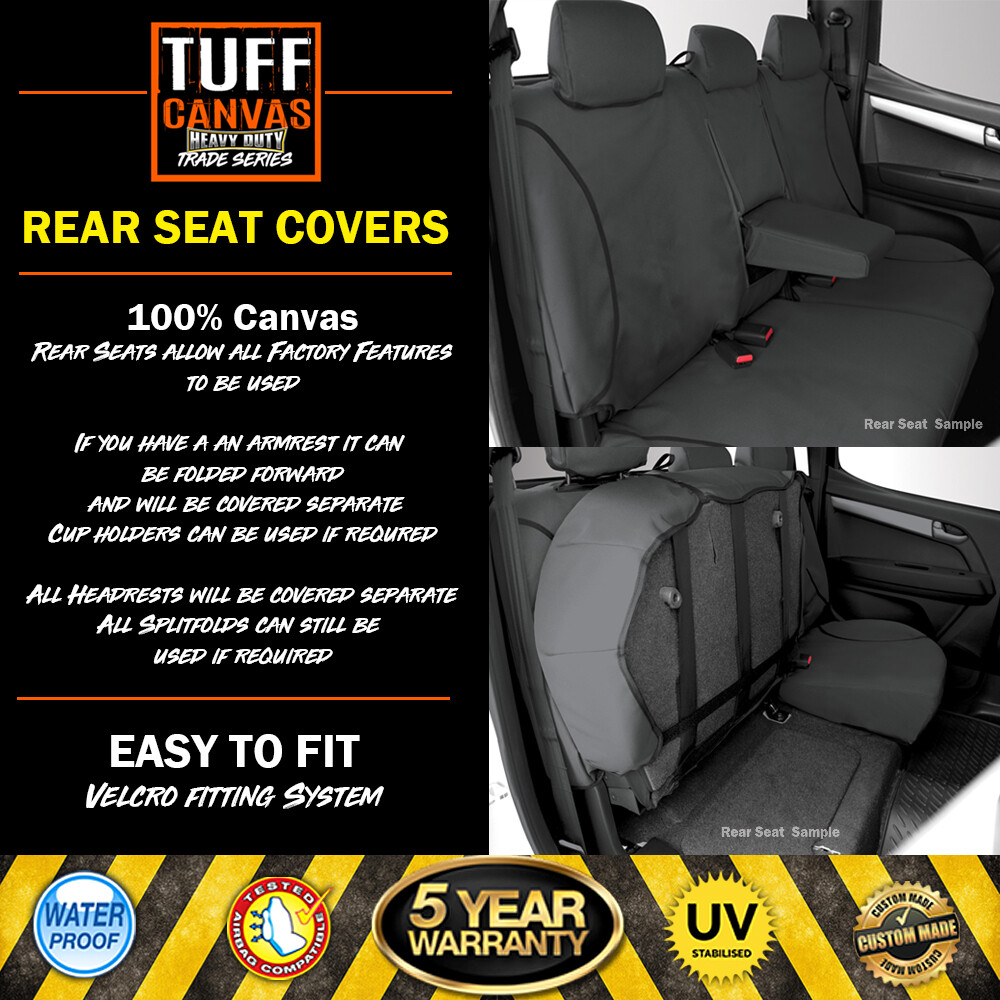 TUFF HD TRADE Canvas Seat Covers PX Ranger Super Cab XL XLT 2ROW 10/