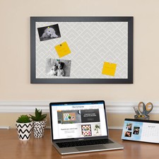 ArtToFrames Custom Cork Bulletin Board Minimal Framed in Satin Black