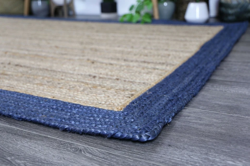 Jute Rug Runner Natural Handmade Braided Style Reversible Carpet Rustic look Rug - Image 4 of 4