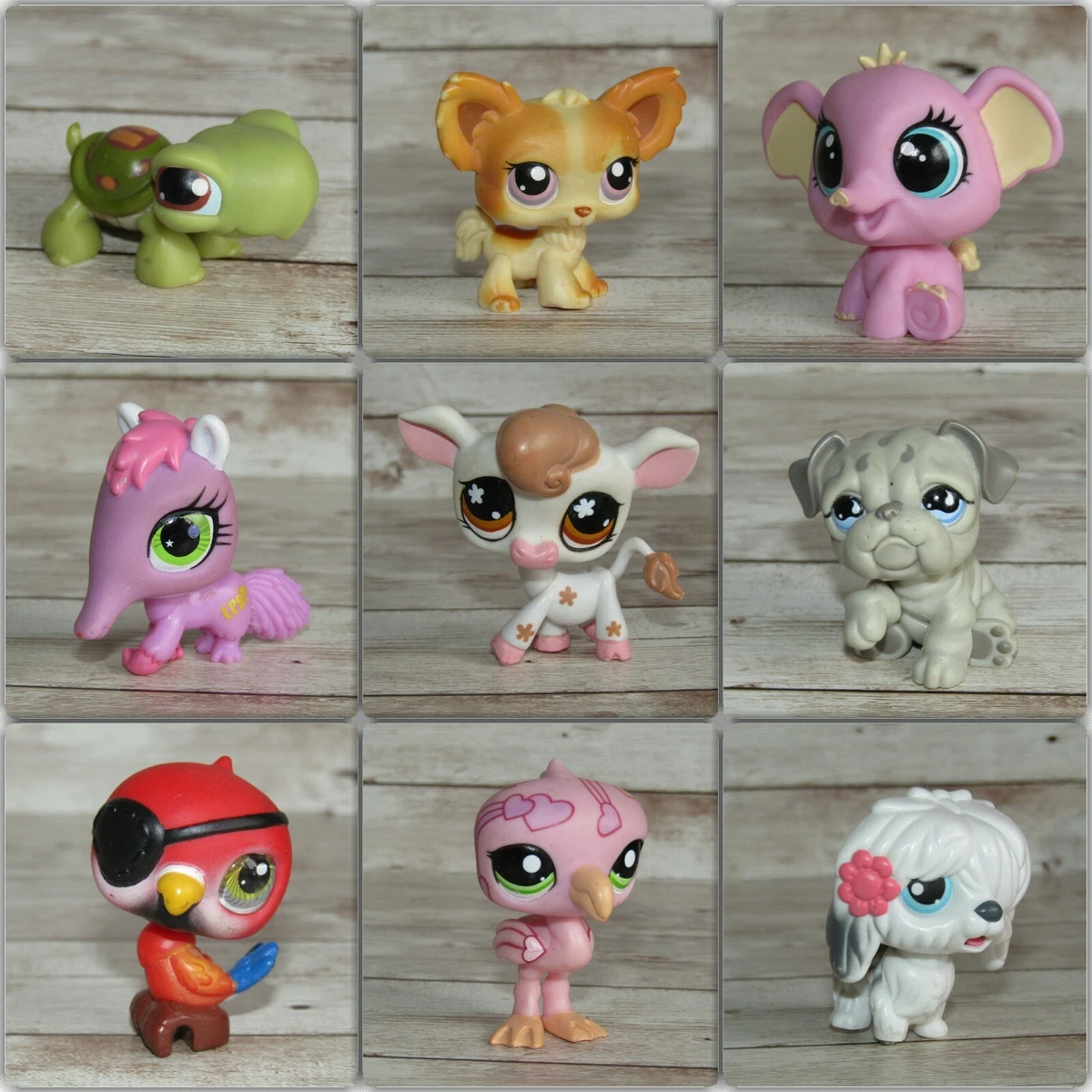 Littlest Pet Shop Hasbro Vintage Generation 1 5 LPS Dogs Cats Horses Birds