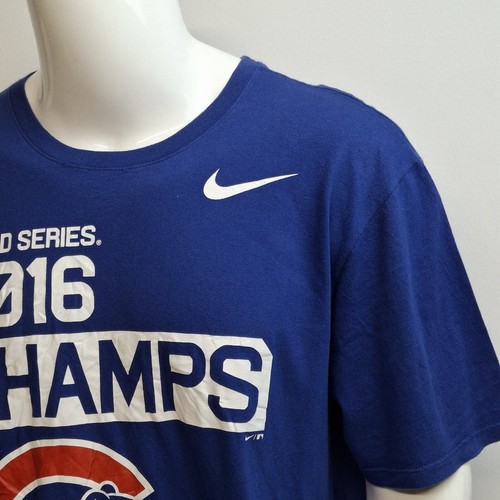 Nike - World Series 2016 Champs Chicago Cubs Size XXL Supporters Tee - VGC - Picture 3 of 5