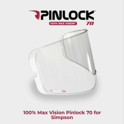Simpson Venom Pinlock Max Vision Motorradhelm Antibeschlag Visiereinsatz klar