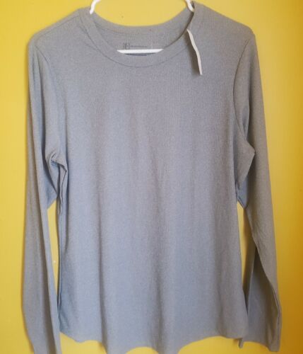 time and true, Long Sleeve Ribbed Gray Shirt, Women’s Sz 3XL
